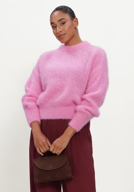 TWNS Pull SOLID LONG-SLEEVE ROUND NECK SWEATER en rose - large