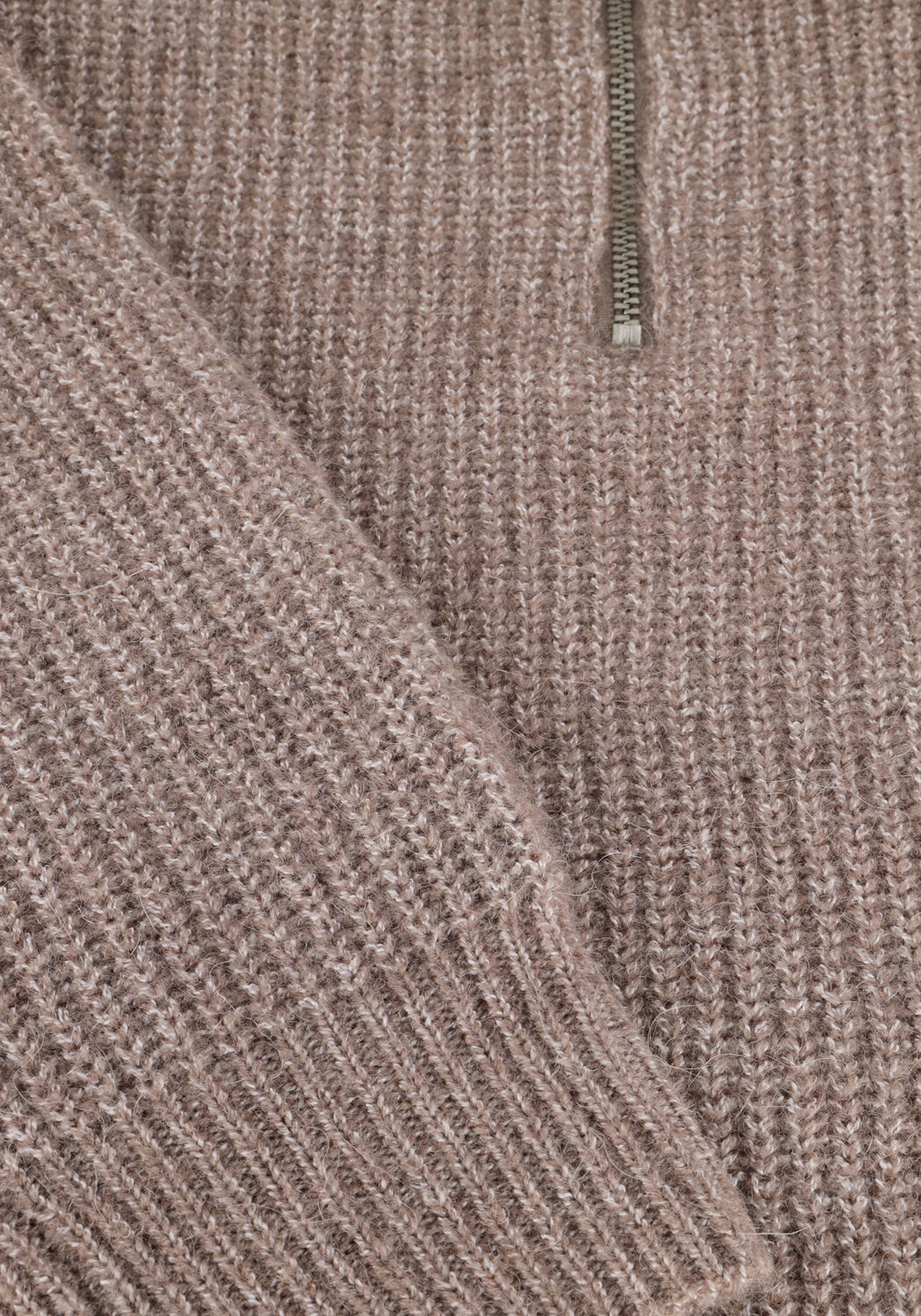 Bruine MSCH COPENHAGEN Trui MSCHGYTTA ZIP PULLOVER - large