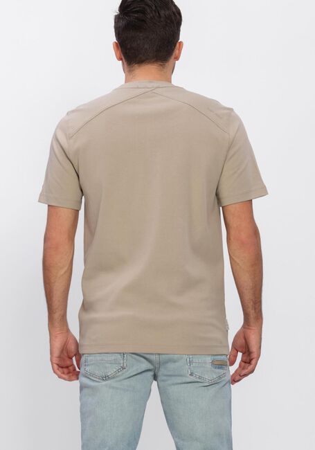 CAST IRON T-shirt REGULAR FIT INTERLOCK en beige - large