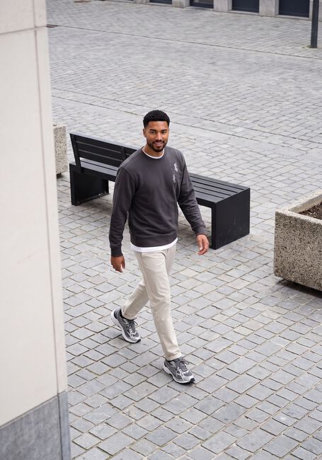CAST IRON Chandail CREWNECK RELAXED FIT GRAPHIC Gris fonc&eacute; - large