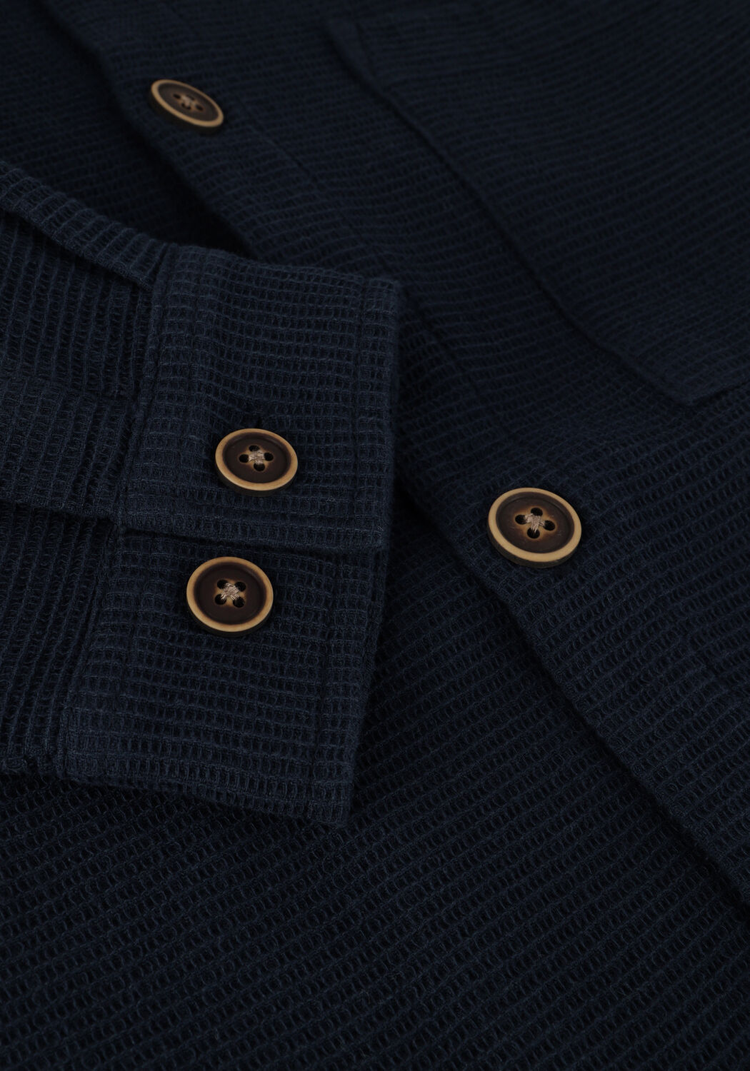 ANERKJENDT Surchemise AKOSCAR STRUCTURE OVERSHIRT Bleu fonc&eacute; - large