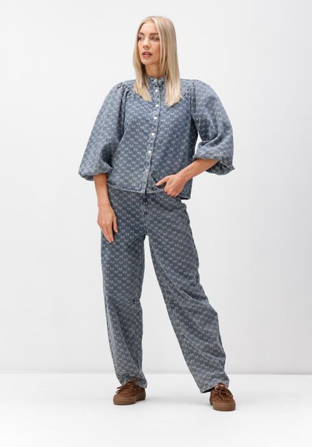 Blauwe MINUS Straight leg jeans MSSIENNE HIGH WAIST PANT - large