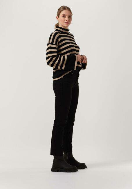 MY ESSENTIAL WARDROBE Col roulé SILA STRIPED KNIT ROLLNECK en noir - large