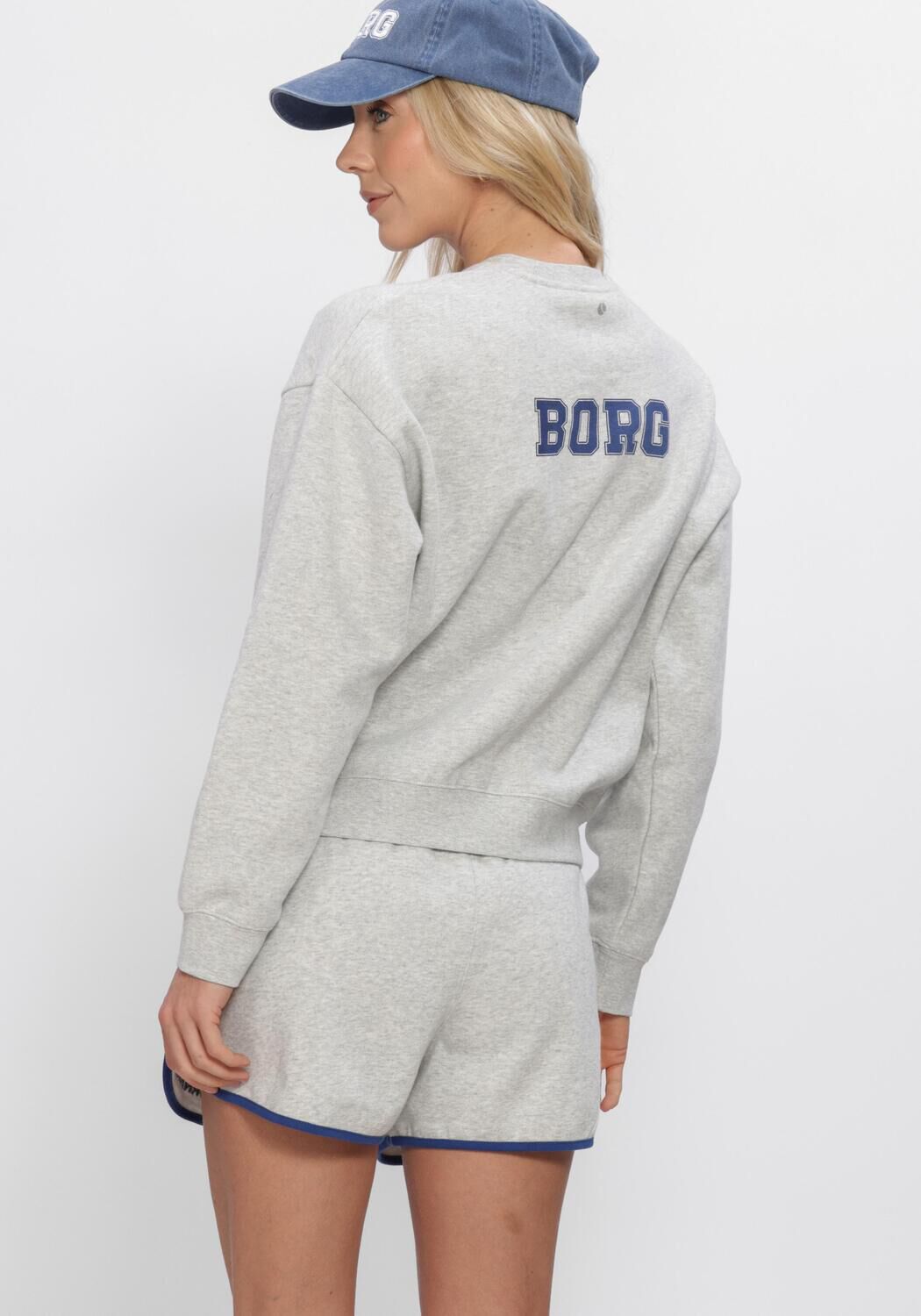 Lichtgrijze BJORN BORG Truien/vesten BORG BOYFRIEND SWEATSHIRT - large