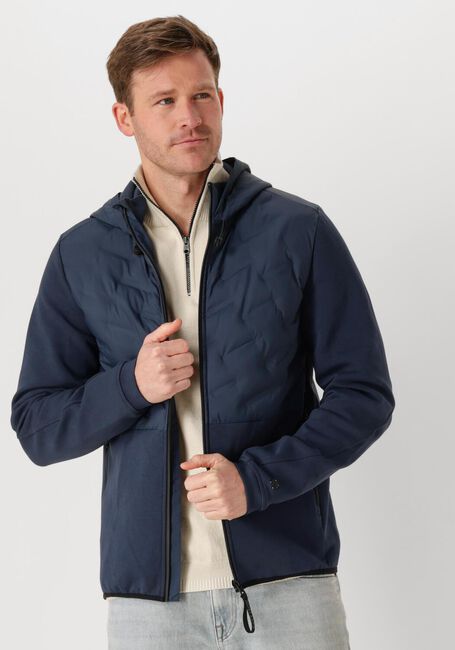 Blauwe CAST IRON Jack ZIP JACKET INTERLOCK NYLON - large