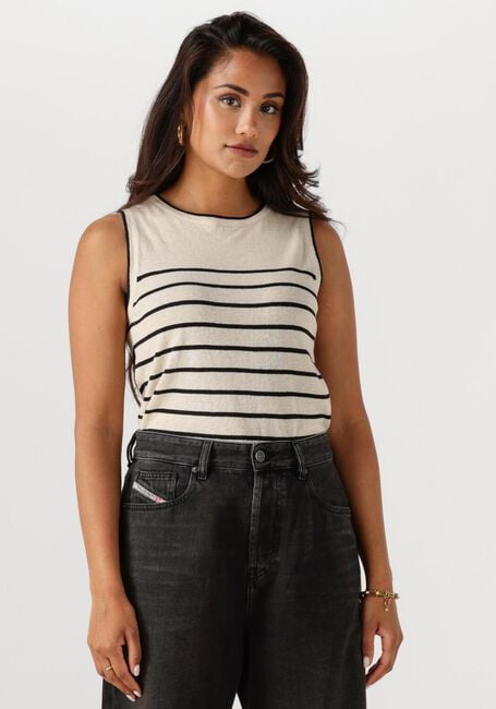 SELECTED FEMME Spencer SLFESTHER SL CONTRAST KNIT TOP Crème - large