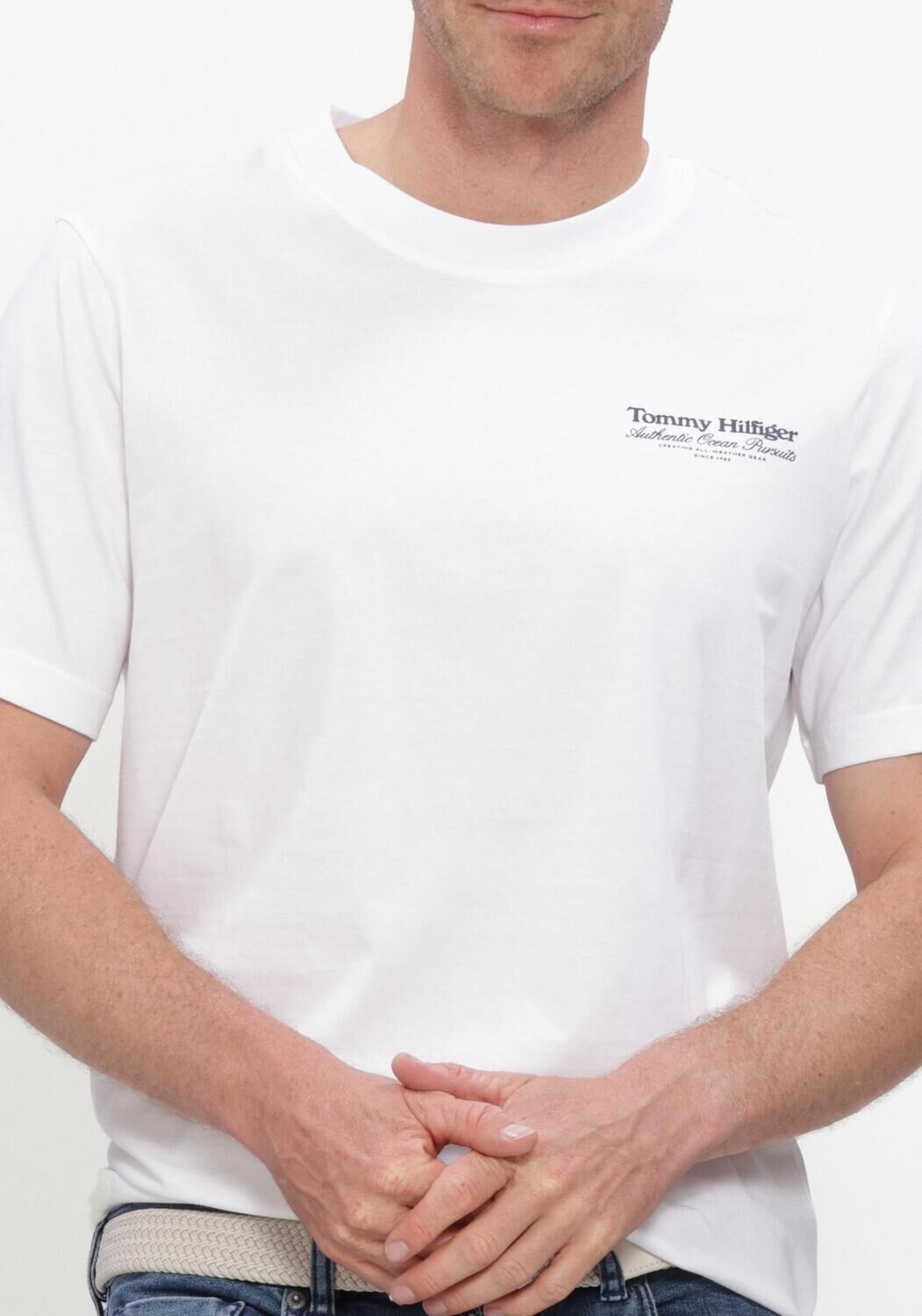 TOMMY HILFIGER T-shirt NAUTICAL BACK GRAPHIC REG TEE en blanc - large