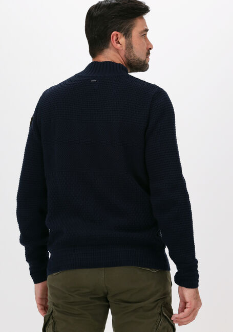 PME LEGEND Col roulé MOCK NECK COTTON STRUCTURE KNI Bleu foncé - large