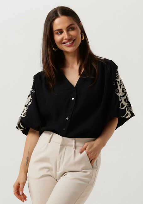 Zwarte NUKUS  TINA BLOUSE EMBROIDERY - large