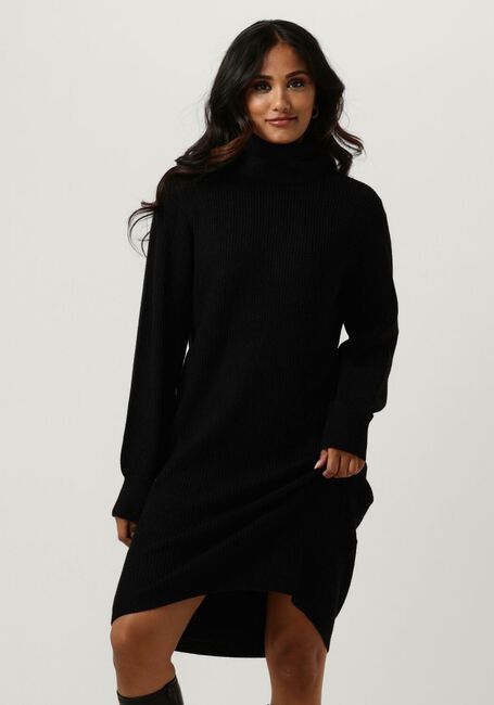OBJECT Robe midi OBJMALENA L/S ROLLNECK DRESS NOOS en noir - large