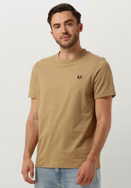 FRED PERRY T-shirt RINGER T-SHIRT en camel - large