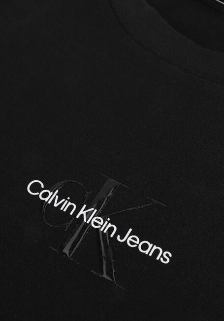 Zwarte CALVIN KLEIN T-shirt MONOGRAM LOGO SLIM TEE - large