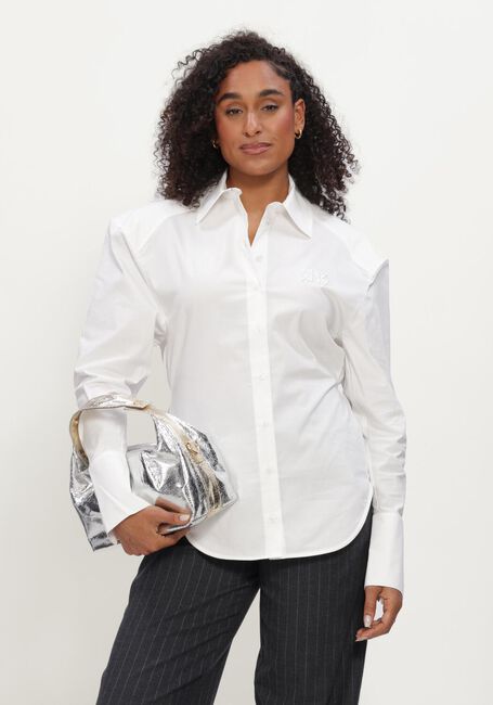 Witte ALIX THE LABEL  LADIES WOVEN FITTED BLOUSE - large