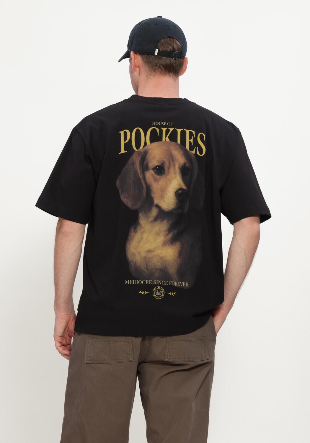 Zwarte POCKIES T-shirt BEAGLE TEE - large