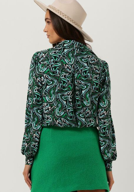 Blauwe VANILIA  LIQUID BLOUSE - large