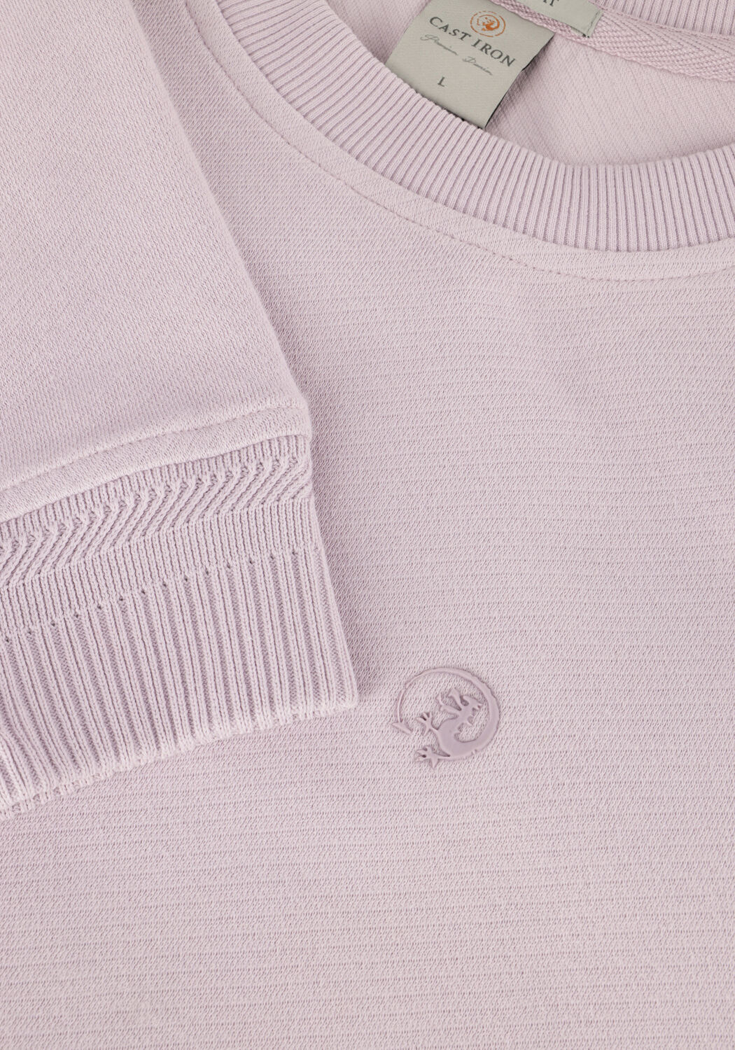 CAST IRON Pull LONG SLEEVE R-NECK REGULAR FIT TWILL Lilas - large