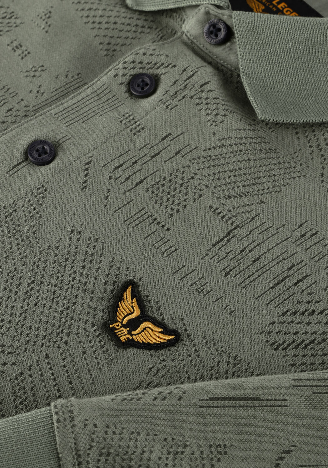 PME LEGEND Polo JACQUARD JERSEY en vert - large