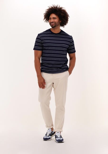 Donkerblauwe ANERKJENDT T-shirt AKKIKKI CURVE STRIPE TEE - large