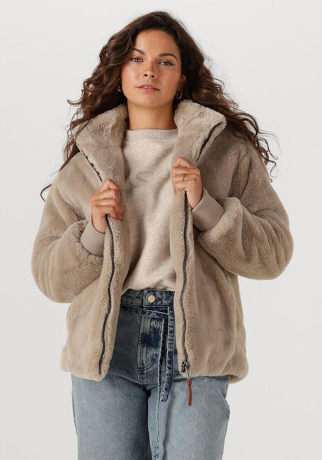 MOSCOW Manteau en fausse fourrure 08-08-EVELYN-3 en beige - large