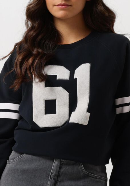 PENN & INK Pull 505 SWEATER PRINT Bleu foncé - large