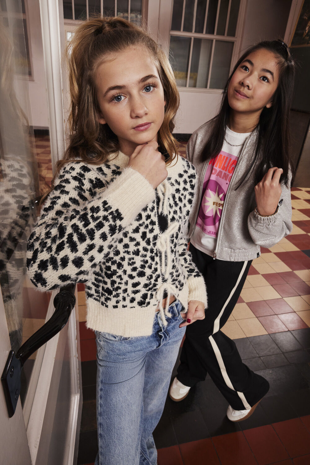 Witte INDIAN BLUE JEANS Vest KNITTED SPOTTY - large