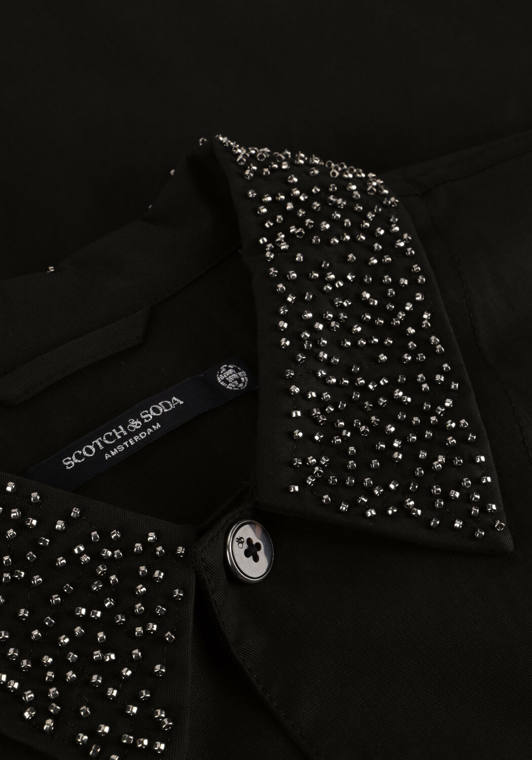 SCOTCH & SODA Combinaison BEADED COLLAR JUMPSUIT en noir - large