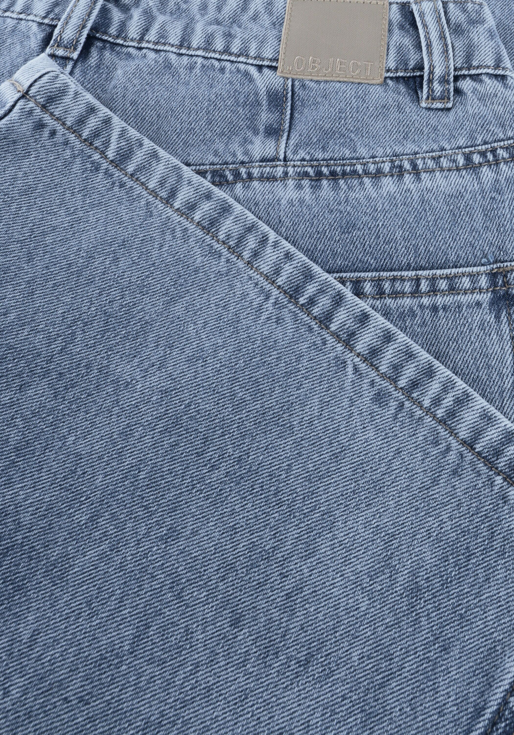 Lichtblauwe OBJECT Wide jeans OBJLUCA TRI MW WIDE LOOSE JEANS - large