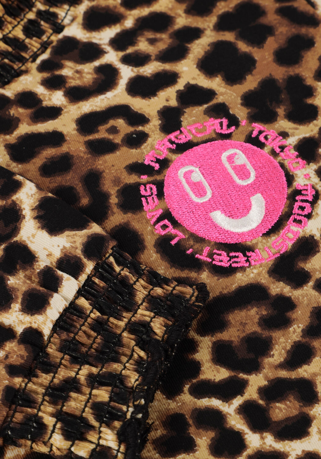 Multi MOODSTREET Top LAURE SMOCK-NECK LEOPARD TOP - large