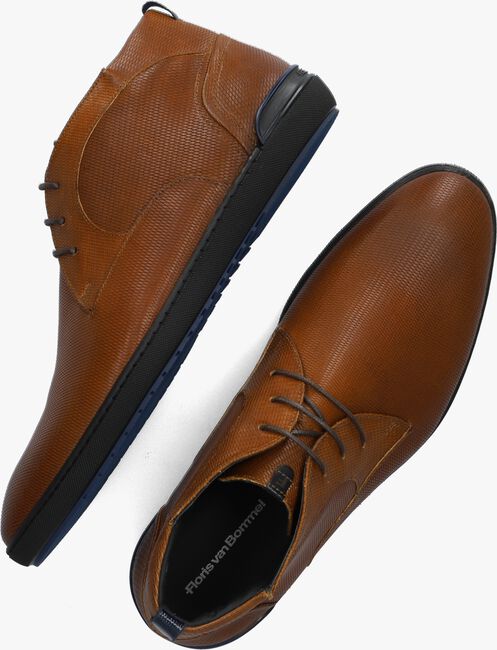 FLORIS VAN BOMMEL SFM-50108 Chaussures à lacets en cognac - large