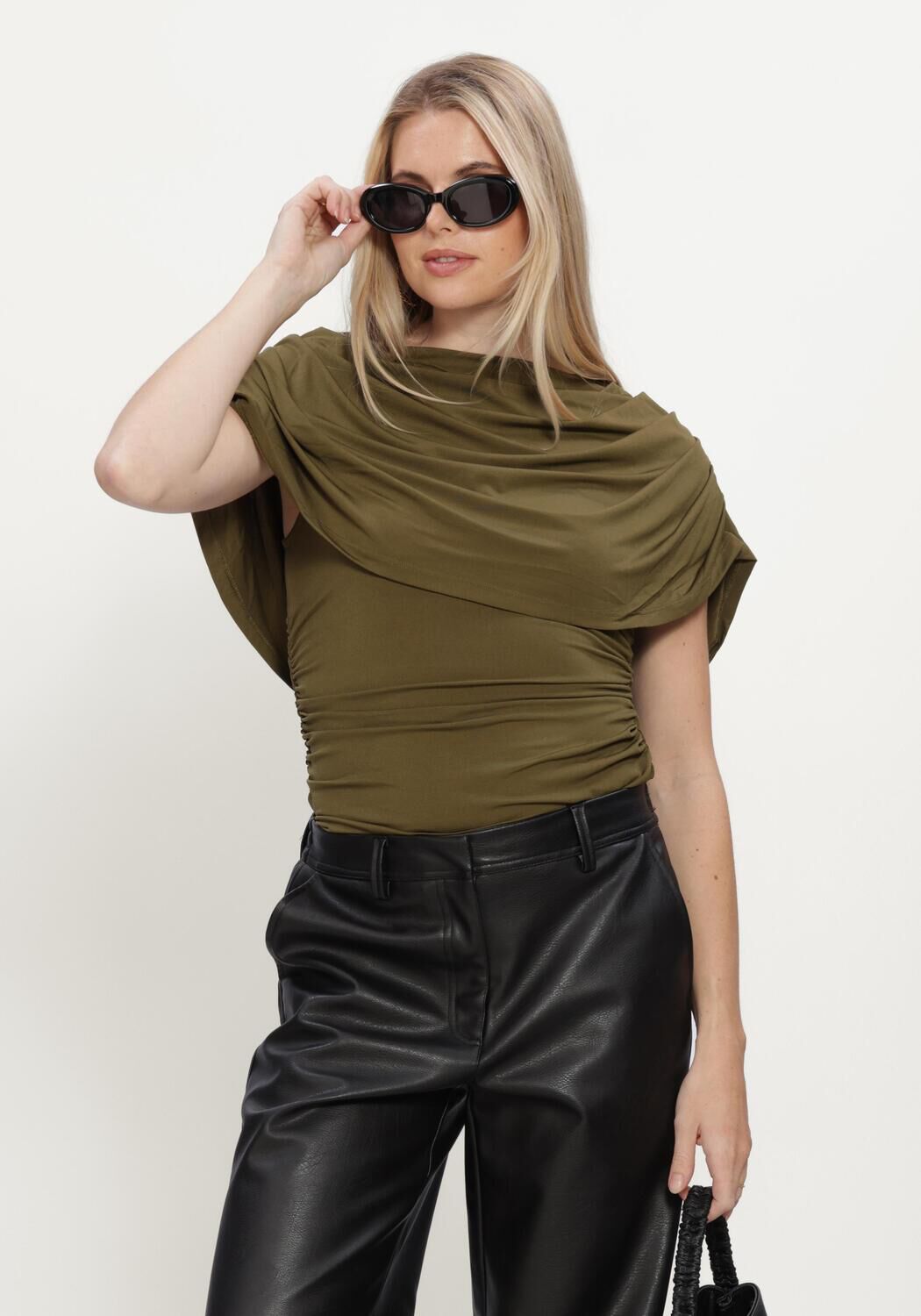 Olijf Y.A.S. Top YASDRALA CAPE TOP