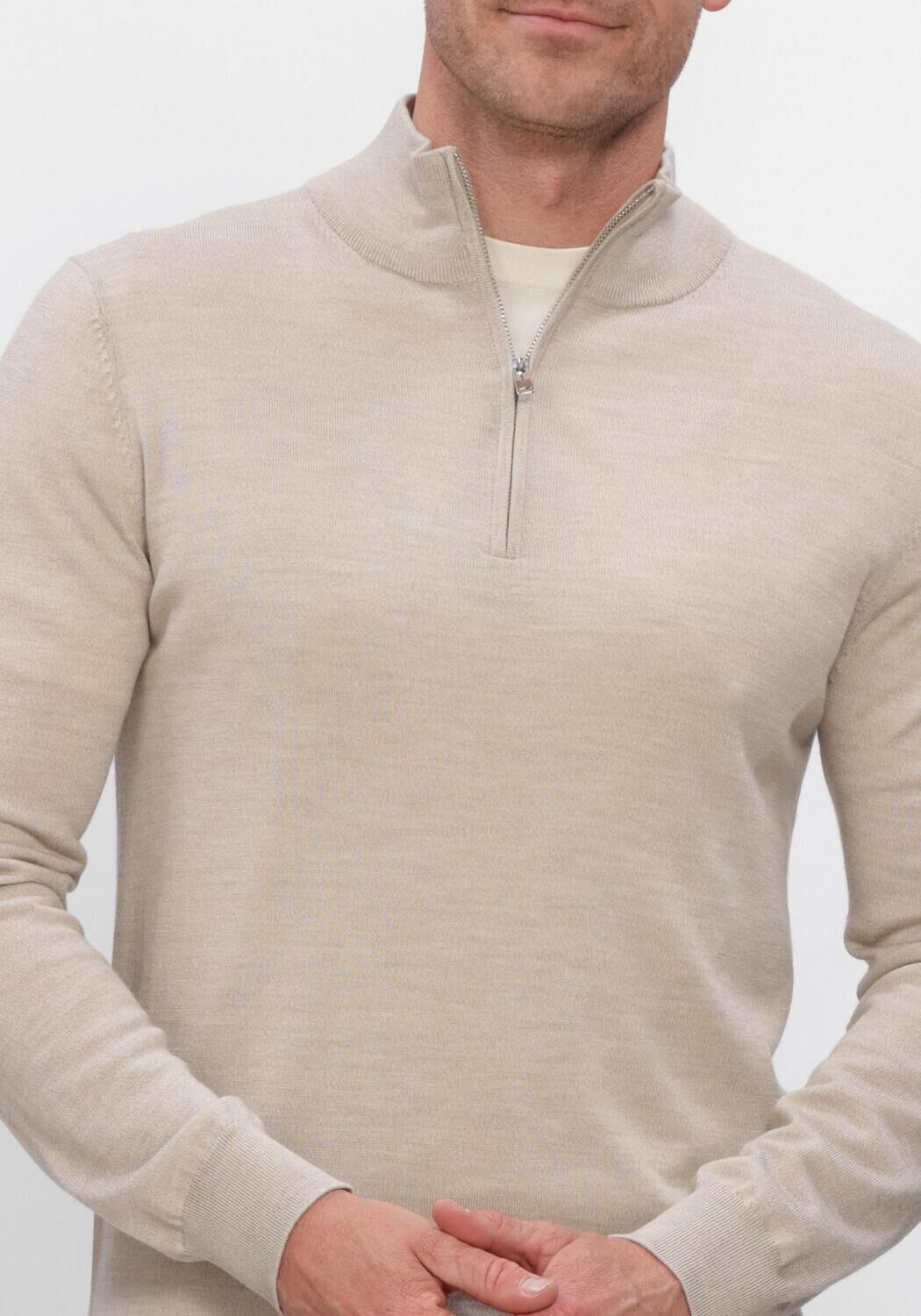 PROFUOMO Pull EXTRAFINE MERINO en beige - large