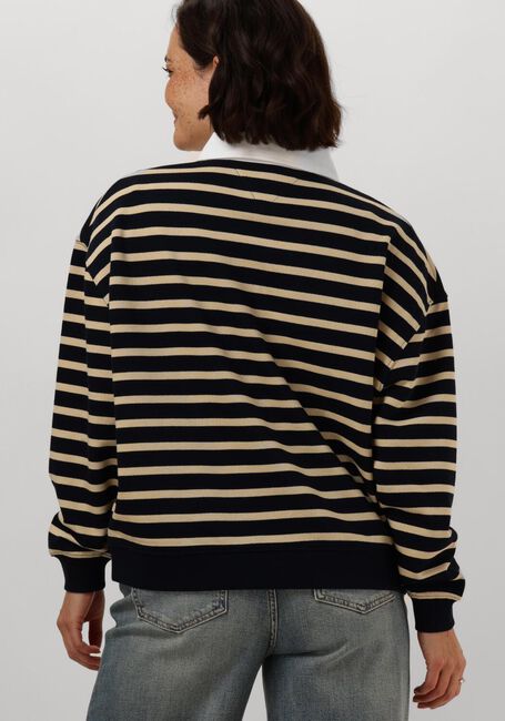Donkerblauwe TOMMY HILFIGER Sweater REG STP GOLD BTN POLO SWTSHRT - large