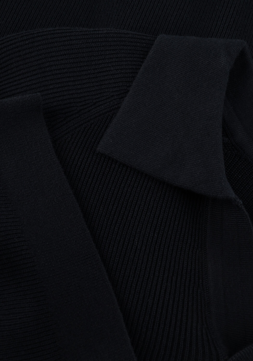 PROFUOMO Polo POLO OPEN COLLAR RIB Bleu fonc&eacute; - large