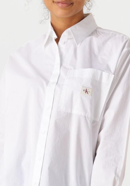 CALVIN KLEIN WOVEN LABEL RELAXED SHIRT Blouses en blanc - large