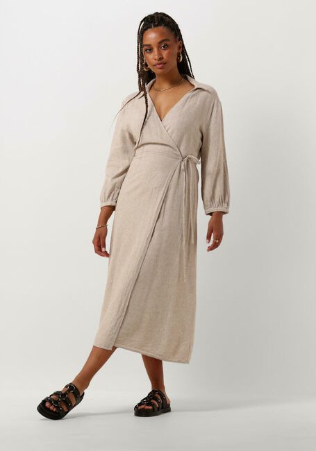 MSCH COPENHAGEN Robe midi MSCHJOVENE GINIA 3/4 WRAP DRESS Sable - large