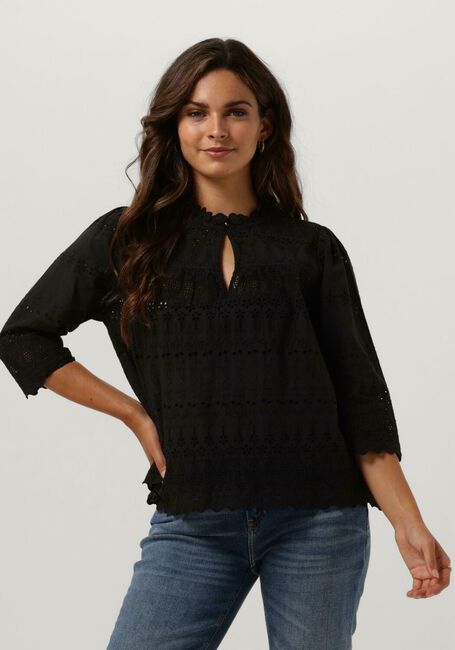 SCOTCH & SODA Haut BRODERIE ANGLAISE TOP en noir - large
