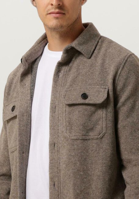 PROFUOMO Surchemise OVERSHIRT KNIT BOIL en taupe - large