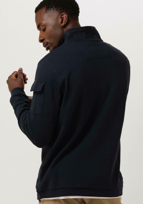 PME LEGEND Pull HALF ZIP COLLAR INTERLOCK JERSEY Bleu foncé - large