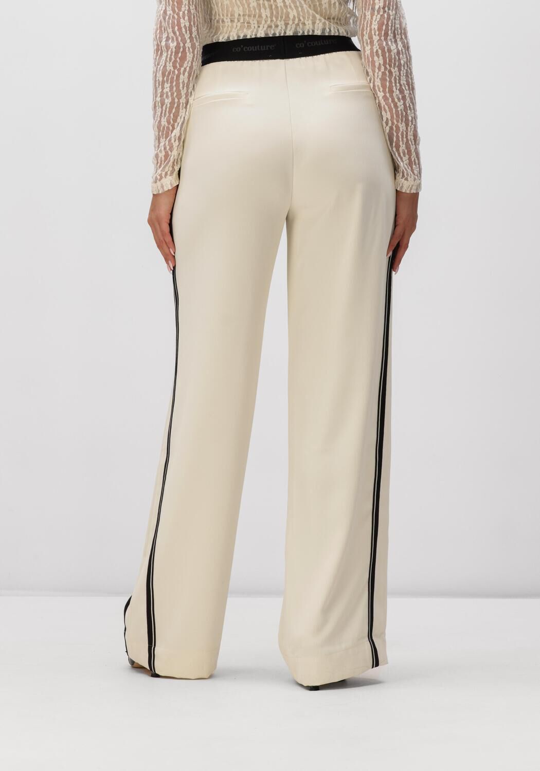 CO'COUTURE Pantalon large AMINA SPLIT LL PANEL Cr&egrave;me - large