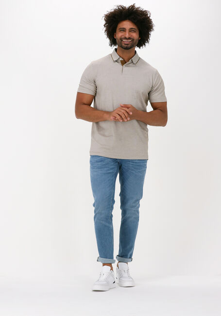 Beige SELECTED MEN Polo SLHLEROY COOLMAX SS POLO B NOO - large