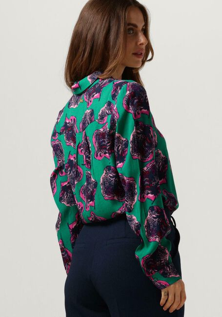 POM AMSTERDAM MILA FLOWER POP PINK Blouses Vert foncé - large
