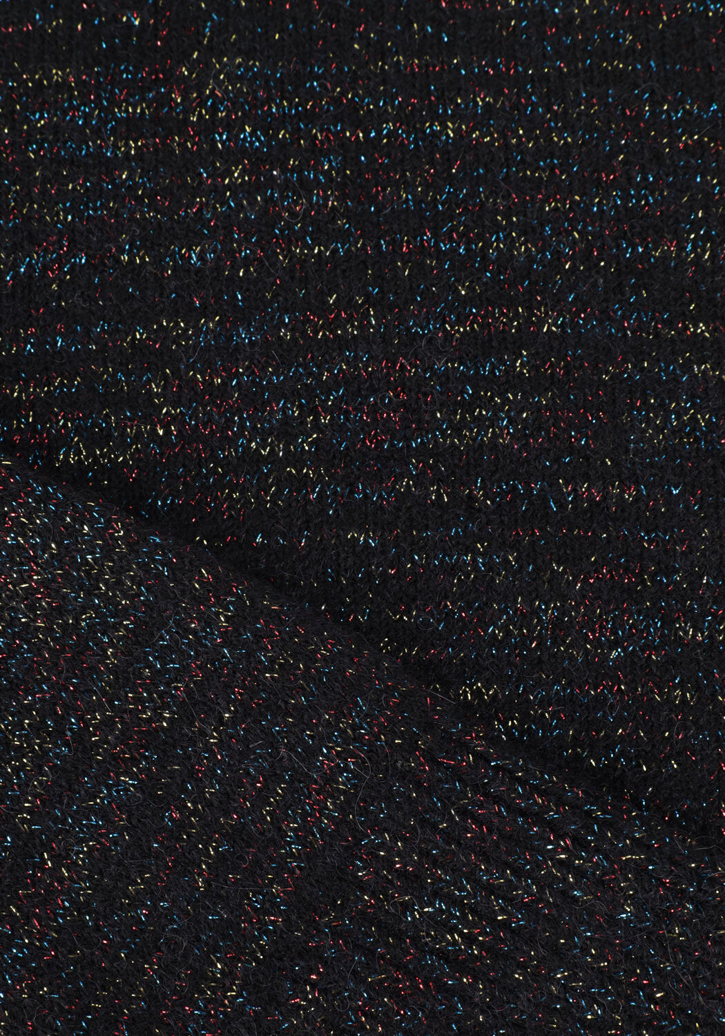 SCOTCH & SODA Pull RUFFLED HIGH-NECK LUREX PULLOVER en marron - large