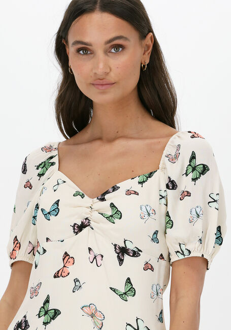 Creme NA-KD Mini jurk FRONT ROUCHING MINI DRESS - large