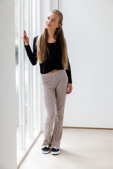 LOOXS 10sixteen Pantalon évasé 2411-5630 en marron - large