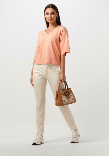 Lichtroze MSCH COPENHAGEN Top MSCHESLINA RACHELLE 2/4 V NECK PULLOVER - large