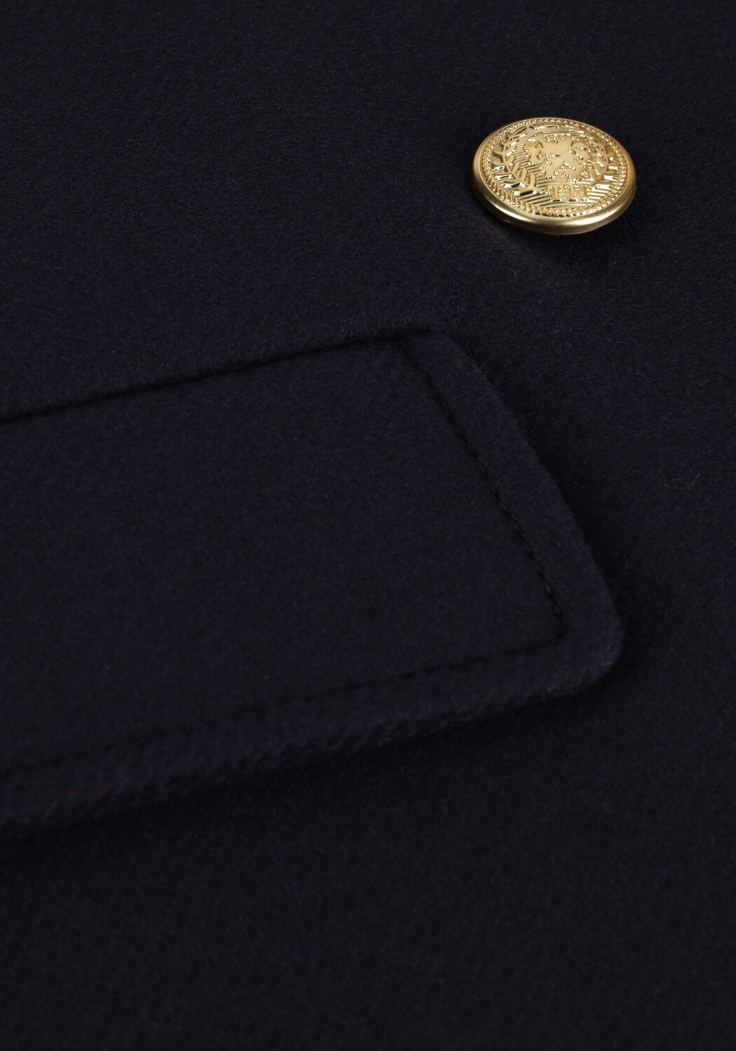 Donkerblauwe TOMMY HILFIGER Jack WOOL BLEND DB PEACOAT - large