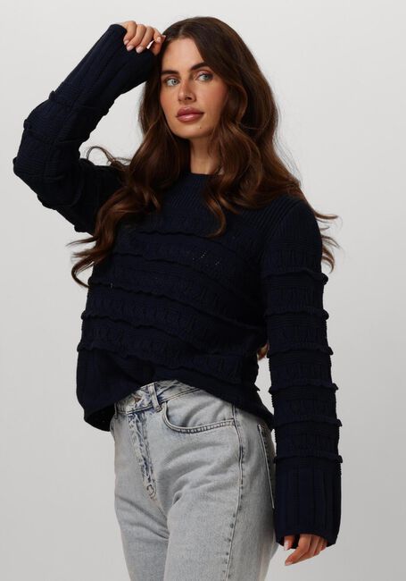 Y.A.S. Pull YASTIMU LS KNIT PULLOVER Bleu foncé - large