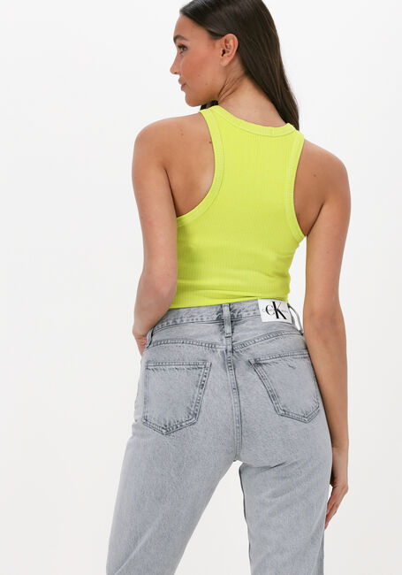 CALVIN KLEIN Haut ACID WASH RIB TANK TOP en jaune - large