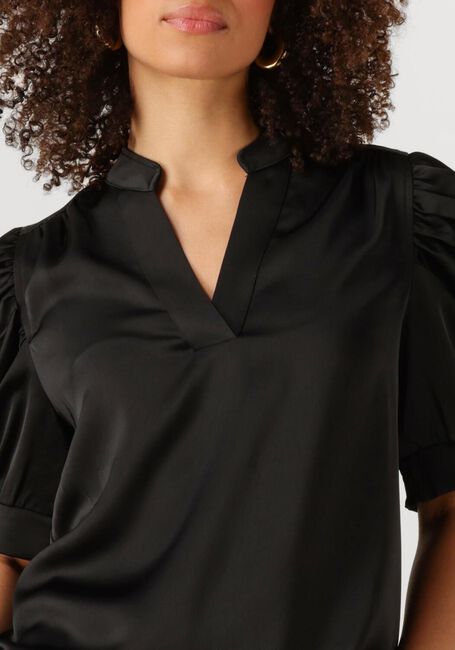 Zwarte NEO NOIR  ROELLA HEAVY SATEEN BLOUSE - large