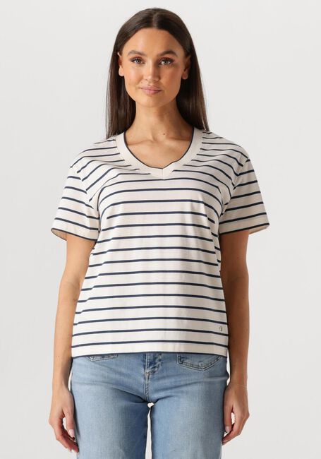 Gebroken wit MOS MOSH T-shirt MMNANI V-SS STRIPE TEE - large